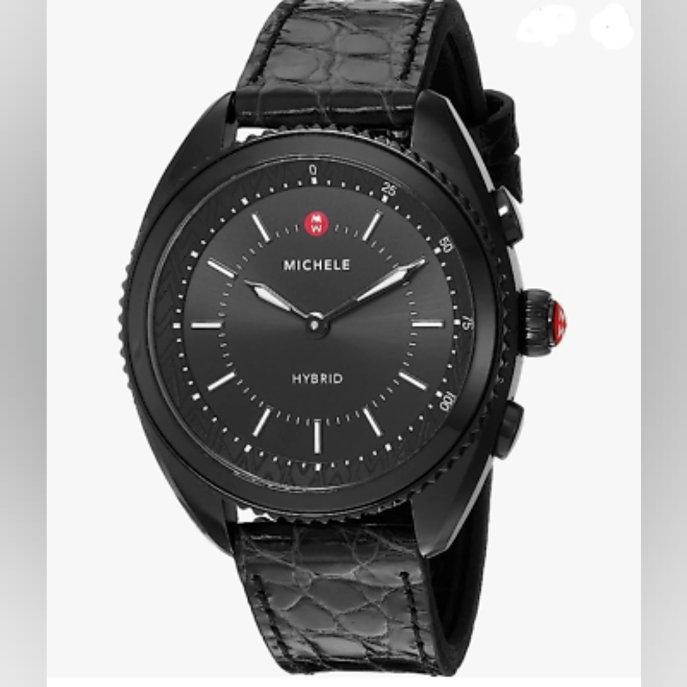 Michele Black Hybrid Watch
